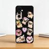 Милый Чехол-Телефон с Мопсом Для Samsung Galaxy A73, A72, A71, A70, A53, A52, A51, Другие Мягкий Черный Чехол