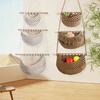 1PC Over The Door Organiser 3 Tier Hanging Organiser Wall Rope Wall Basket Wall Mounted Cotton Rope Home Decor Two Colours