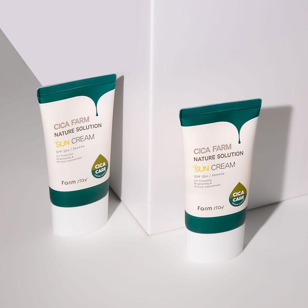 Солнцезащитный крем Farm Stay Cica Farm Nature Solution 50 г (SPF50 + / PA ++++)