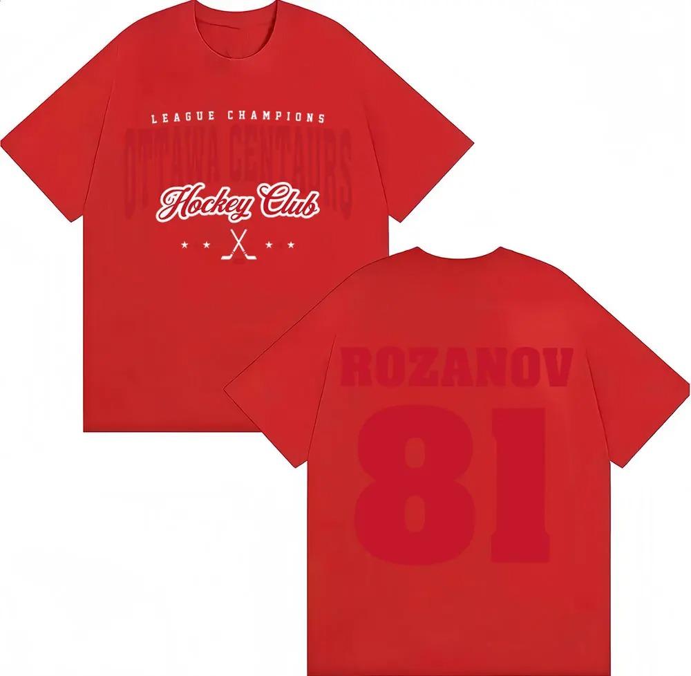 TV Heated Rivalry Ilya Rozanov 81 Graphic T Shirts Ottawa Centaurs Fashion Retro Short Sleeve Men Women Oversized Cotton Tshirt
