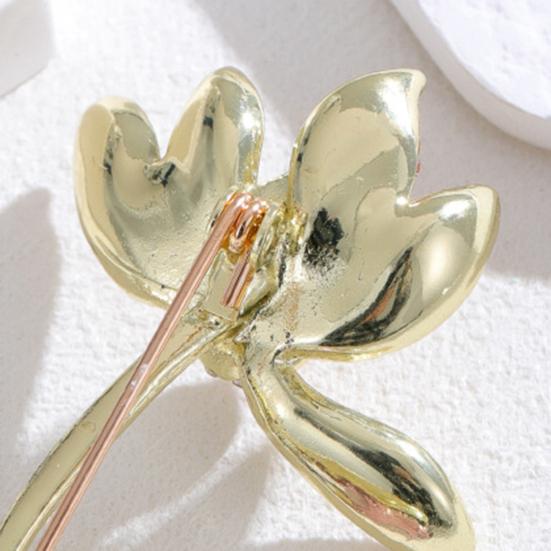 Lotus Dragonfly Brooch Exquisite Zinc Alloy Rhinestone Pin Sweaters Hats Bags Badge Multi-Functional Accessory