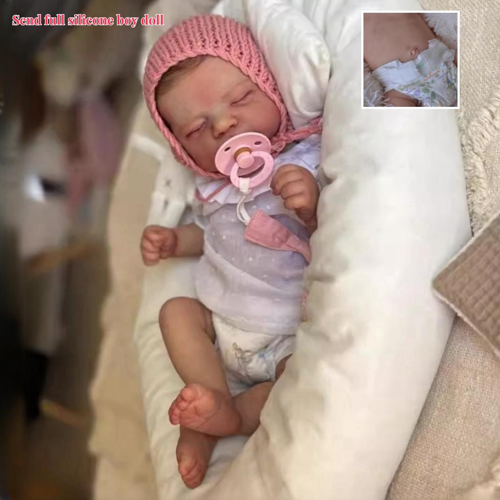 19 Inch Bebe Reborn Toddler Dolls Pascale Full Vinyl or Cloth Body Newborn Doll Adorable Sleeping Doll Baby Toys for Kids Child Holiday Surprise Gift