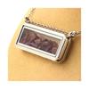 Stones and Minerals. Raw Rhodolite Garnet Necklace. Rectangle Model.