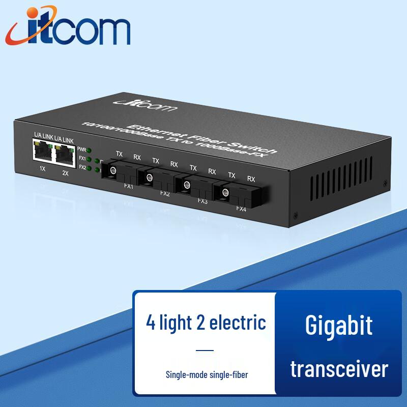 Adikon IT168 Гигабитный оптоволоконный медиаконвертер (4F2E)