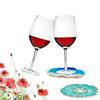 6Pcs Silicone Irregular Coaster Epoxy Resin Molds with Foil Flakes Dried Flowers Cup Holder Mat Mould DIY Craft Tools