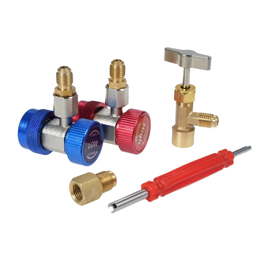 Комплект адаптеров AC R134A с проколом R134A Can Tap, быстродействующий соединитель шланга AC R134A