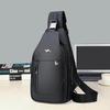 Men's Genuine Leather Crossbody Chest Bag - Trendy & Casual Small Backpack