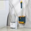 Toilet Brush with Comfortable Handle Efficient Cleaning Comfort Grip Toilet Brush with Wall-Mountable Holder Bathroom Accessories