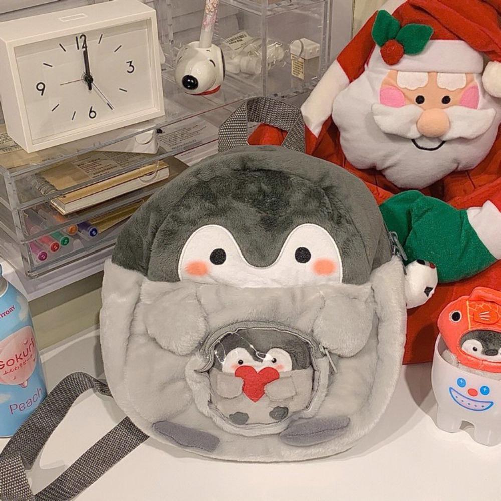 Плюшевая игрушка для девочки Детский подарок Мультяшный рюкзак Рюкзак-пингвин Маленькая школьная сумка Сумка через плечо