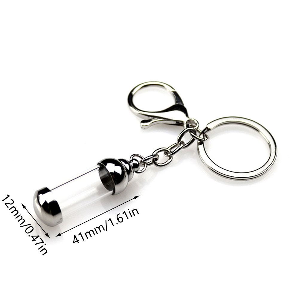 Прозрачная стеклянная бутылка желаний подвеска цилиндрический талисман брелок креативный стеклянный флакон брелок