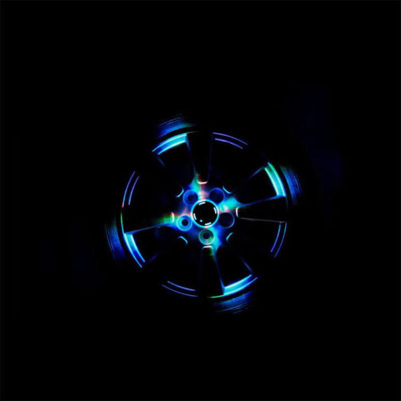 Solar Energy Auto Flash Led Tire Light Car Wheel Hub Lamp Colorful Strobe Light Modified Accessories