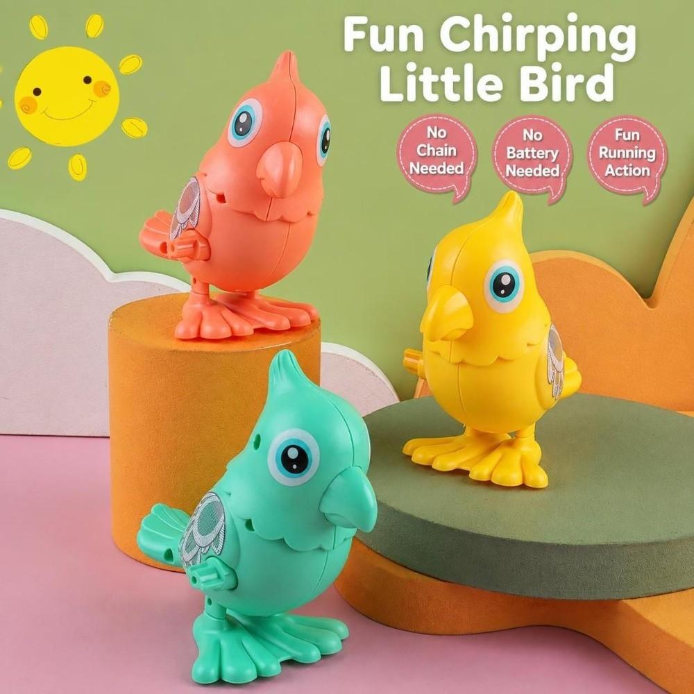2pcs Entertainment Feature Wind-up Parrot Toy No Battery Needed Kids Parrot Toy Gift Giving