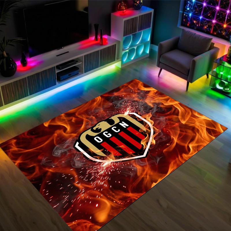 OGC Nice FC Дизайн Кристальный Велюровый Ковер Уютный Не?Нескользящий ковер с принтом для спальни, гостиной, прихожей