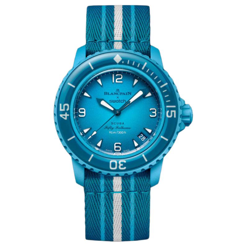 Swatch X Blancpain Scuba Fifty Fathoms 42,3 мм часы SO35L400