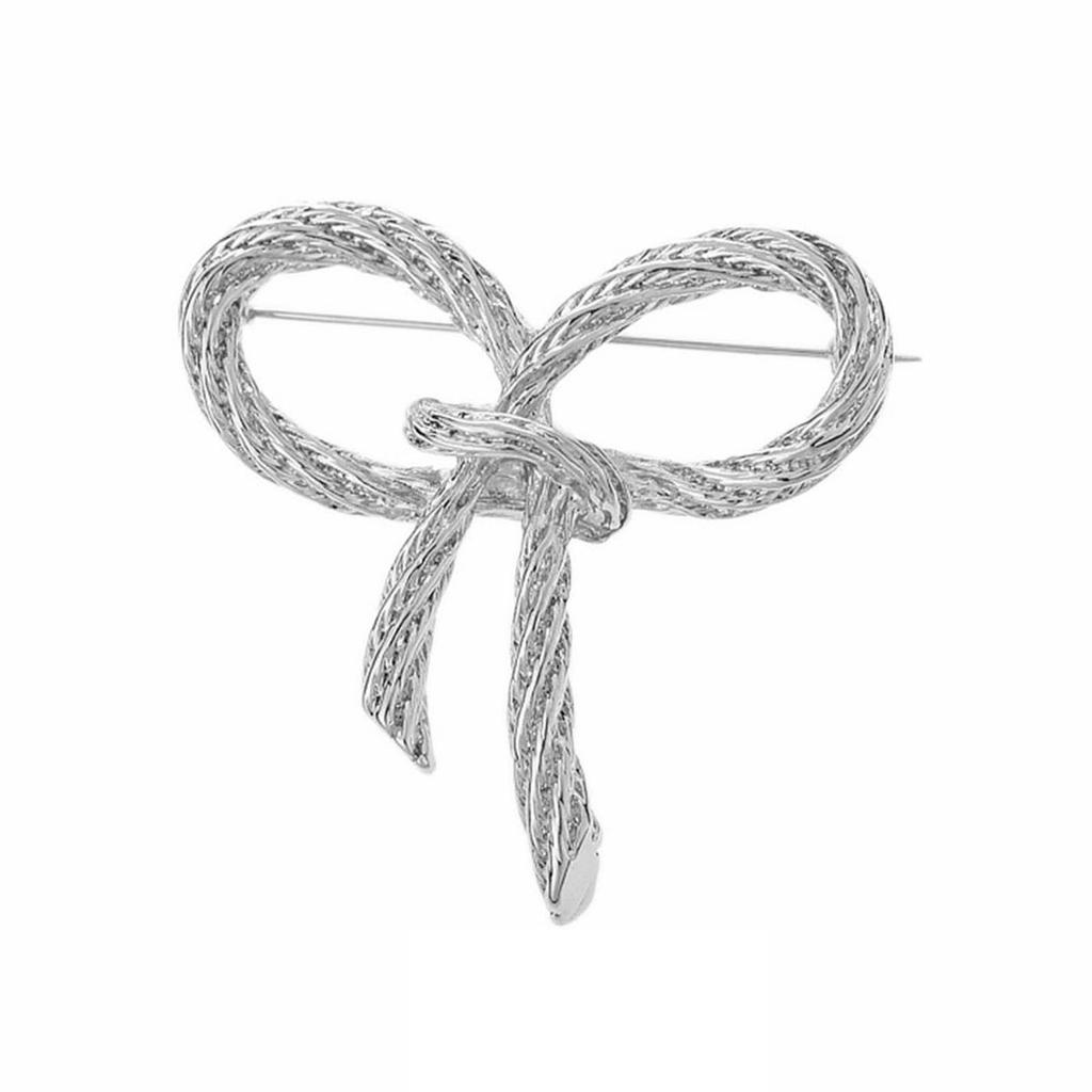 Универсальная брошь-шарм с закрученным бантом, модная брошь-украшение, трендовое украшение для вечернего платья для женщин и девушек