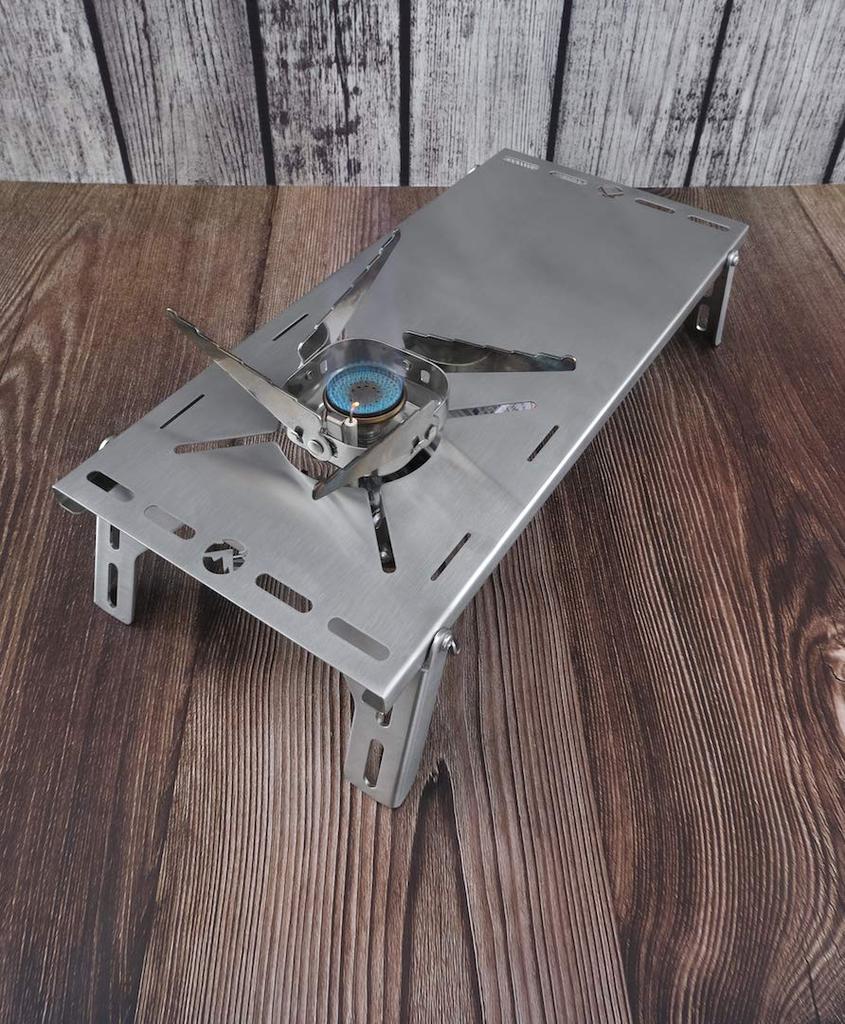 CAMPING MOON Solo Kitchen Regulator for ST-310 and ST-340 Stoves, Solo Table, Stainless Steel, with Storage Bag, Camping Kitchen SOLO KITCHEN SK-310