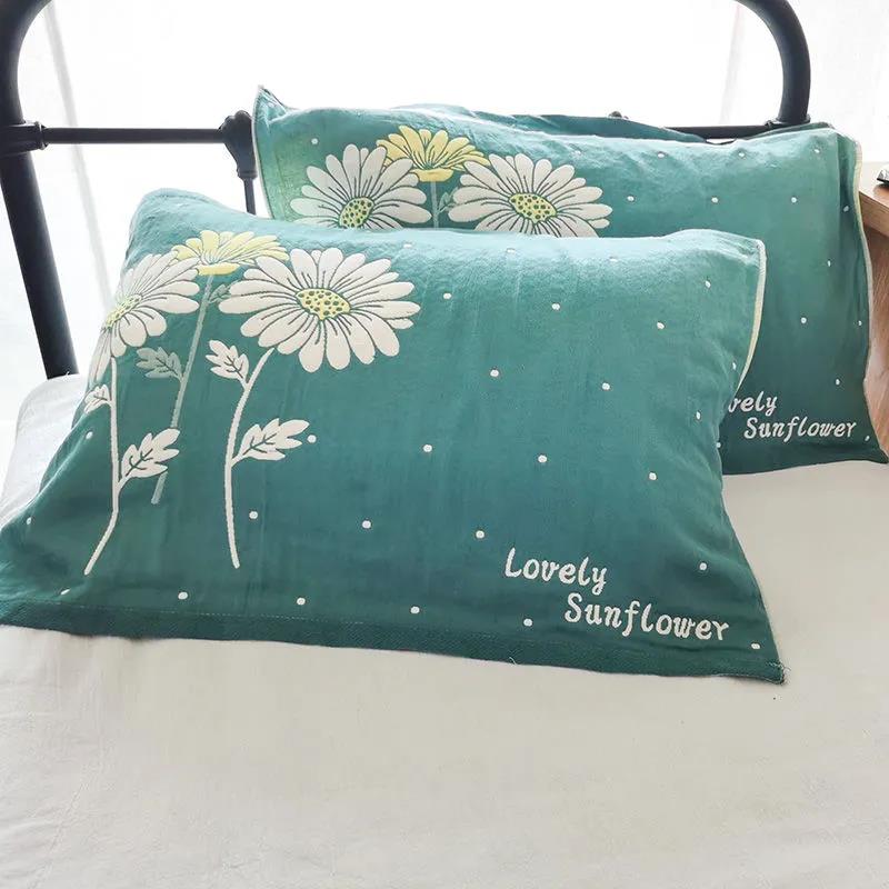 Pure Cotton Pillowcases for Couples Thickened High-end Pillowcases