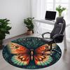 1PC Butterfly Nature Office Round Area Rug, Mat Suitable For Office, Under Office Chairs Bedroom Living Room Home Decor, Room Deco