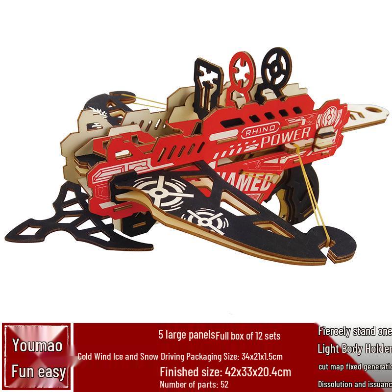 3D Wooden Puzzle House: Adult & Children's Educational DIY Building Blocks