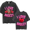 retro Washed Chris Brown Breezy Bowl XX Tour Graphic T Shirts Men Hip Hop Fashion Casual Tshirts Unisex Summer Cotton tees