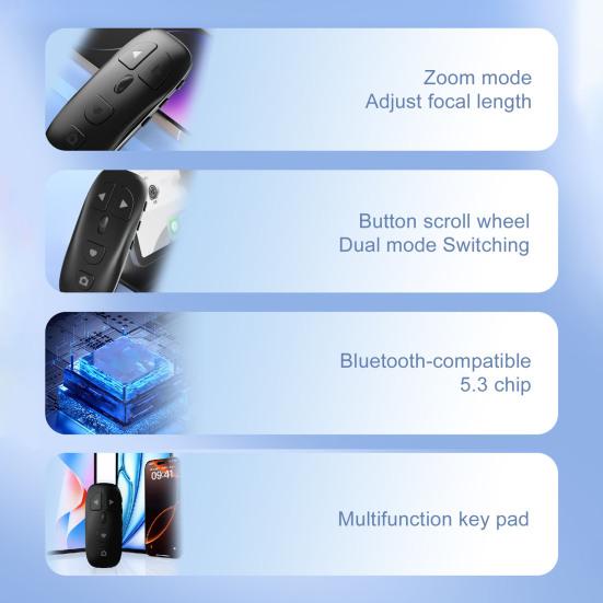 Bluetooth-совместимый Пульт Дистанционного Управления с Колесиком Беспроводной для Телефонов, Планшетов, Затвора Камеры, Чтения Электронных Книг, Коротких Видео, Перелистывания Страниц, Кликер