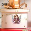 Christmas Tree Ornament with Lanyard Easy To Hang 2D Little Angel Girl Hanging Pendant Car Bag Keychain Decoration