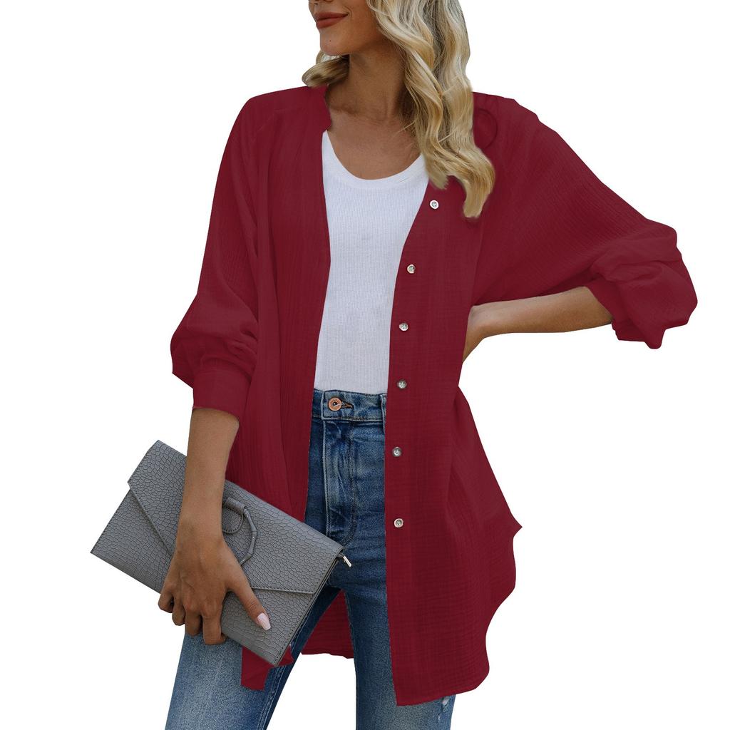 Женский модный кардиган, сексуальный однотонный повседневная верхняя одежда с v-образным вырезом и длинным рукавом