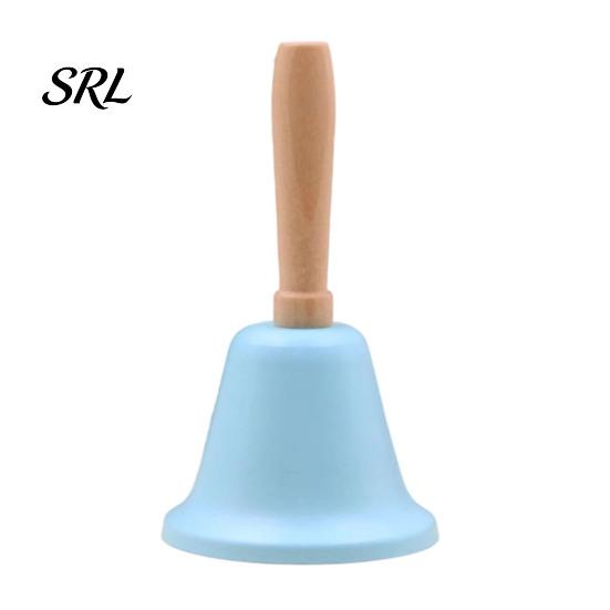 Metal Service Bell Hand Call Bell, Loud Christmas Jingle with Wooden Handle, Handle Small Musical Instrument for Kids Adults School Church Wedding