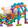 80/100/200Pcs Kids Pipe Building Block Toy Fine Motor Skills Colorful Tube Block Construction Toy Toddlers Boys Girls Educational DIY