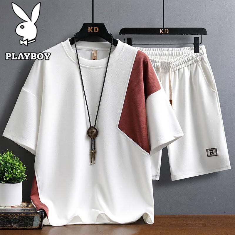 PLAYBOY Мужской летний комплект: футболка с коротким рукавом и шорты