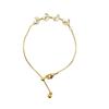 Elegant Leaf Zircon Charm Bracelet Women Minimalist Delicate Gold Plated Adjustable Wrist Jewelry Gift