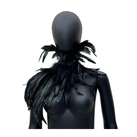 Готический стиль шаль павлин костюм женский шаль кружевной шарф перья винтажный готический плащ карнавальный костюм на Хэллоуин карнавальный костюм