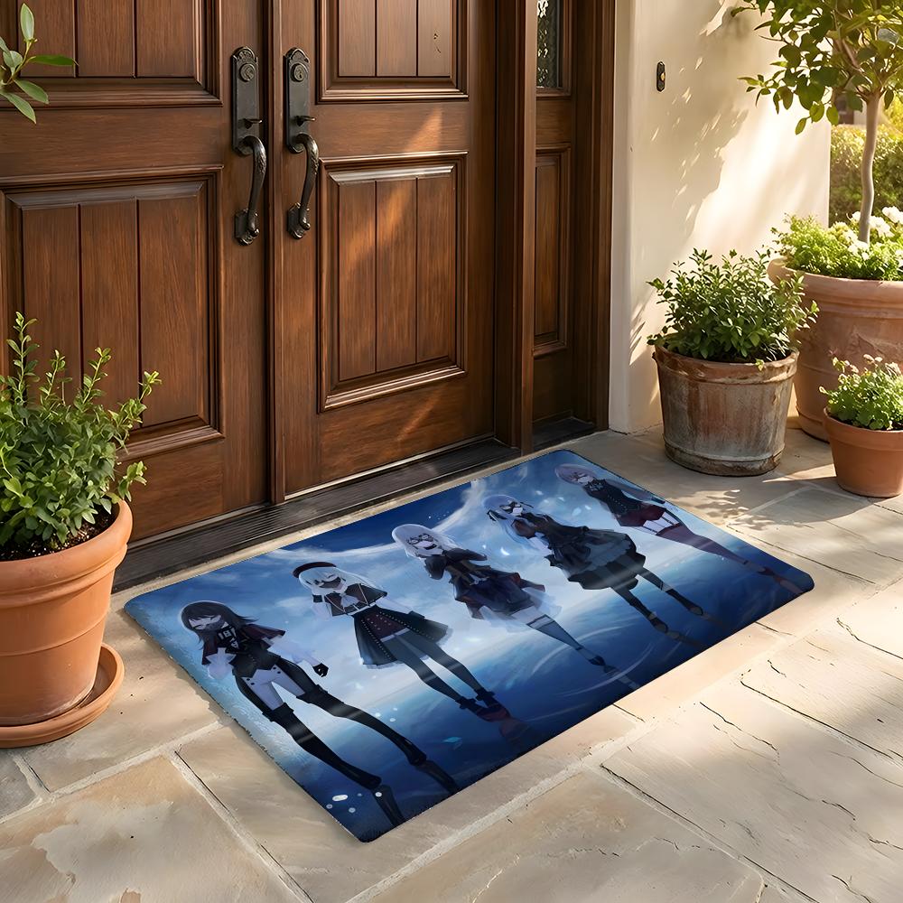Floor Mat Soft Flannel Rug Non Slip Absorbent Mat for Bathroom Bedroom Home Decor B BanG Dream Ave Mujica