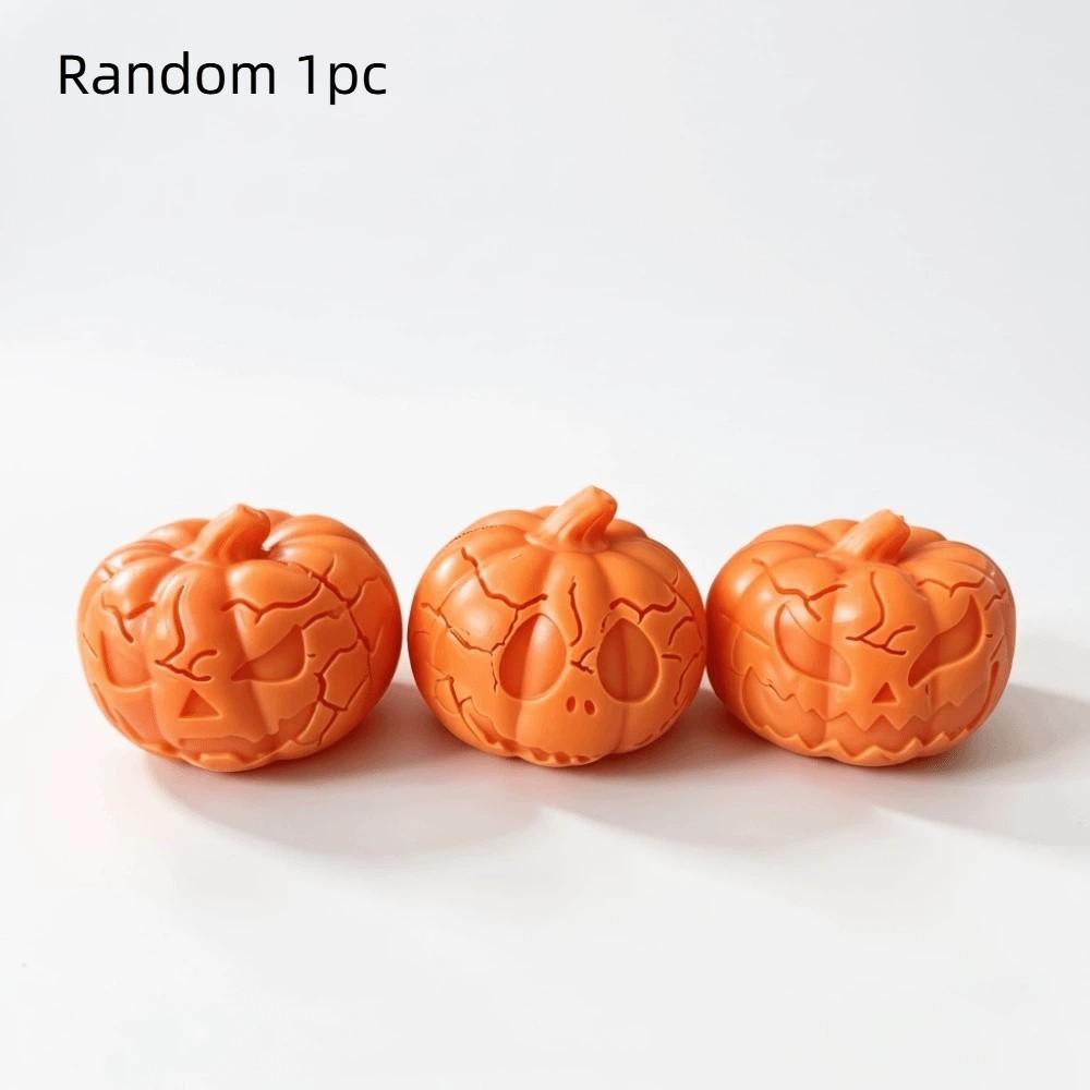 Crackling Building Block Pumpkin Skull Ball Crunchy Pumpkin Skull Squishy Toy Hand Relax