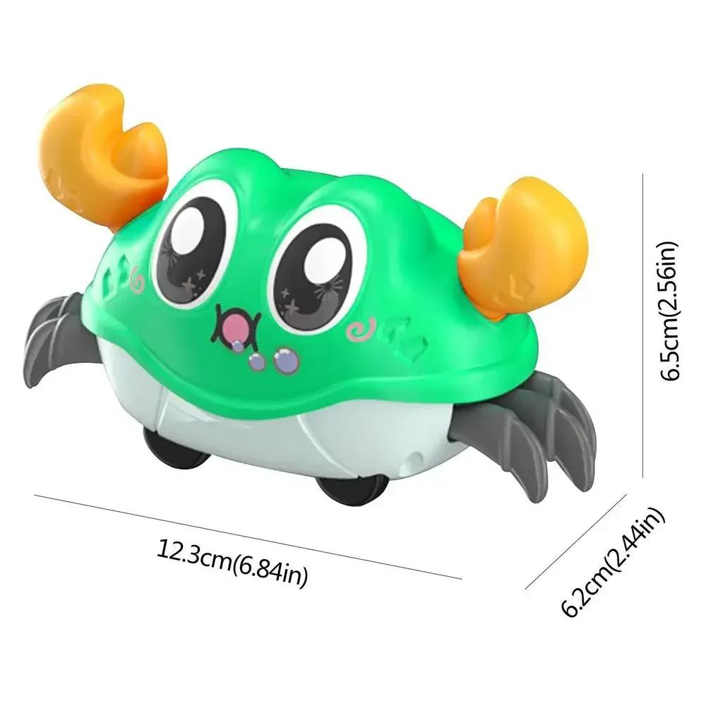Игрушка Ползающий Краб для Игр на Животике, Сенсорная Ходячая Танцующая Игрушка, Двойная Сила Ползания и Ходьбы, Развивающий Подарок для Младенцев и Малышей