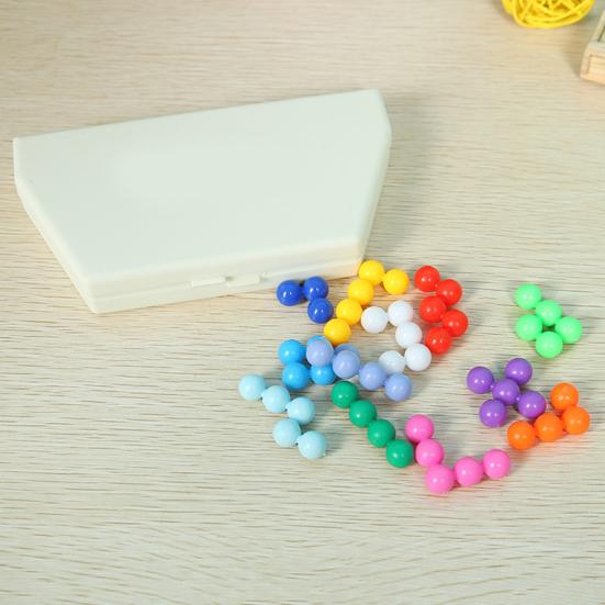 1 Set Kids' Educational Smart Bead Pyramid Game Toy Brain Teaser Balls with Colorful Engaging Puzzle
