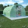 VidaXL Greenhouse 450x300x200 Cm Green Galvanized Steel Garden Greenhouse Vegetable Shelters 45535