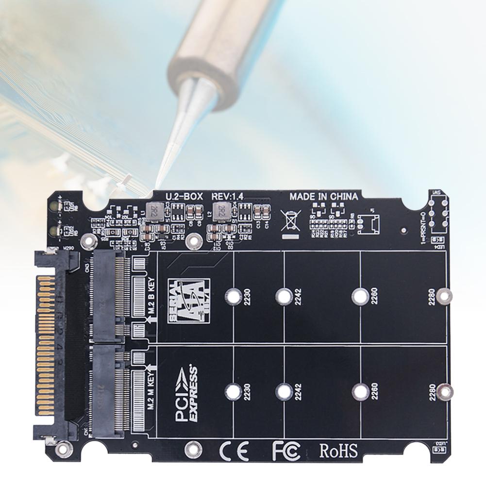 Адаптер M.2 NVMe SATA-Bus NGFF SSD на PCI-e U.2, Карта-адаптер M.2 SSD на U.2, Адаптер для жесткого диска 32 Гбит/с для настольного компьютера
