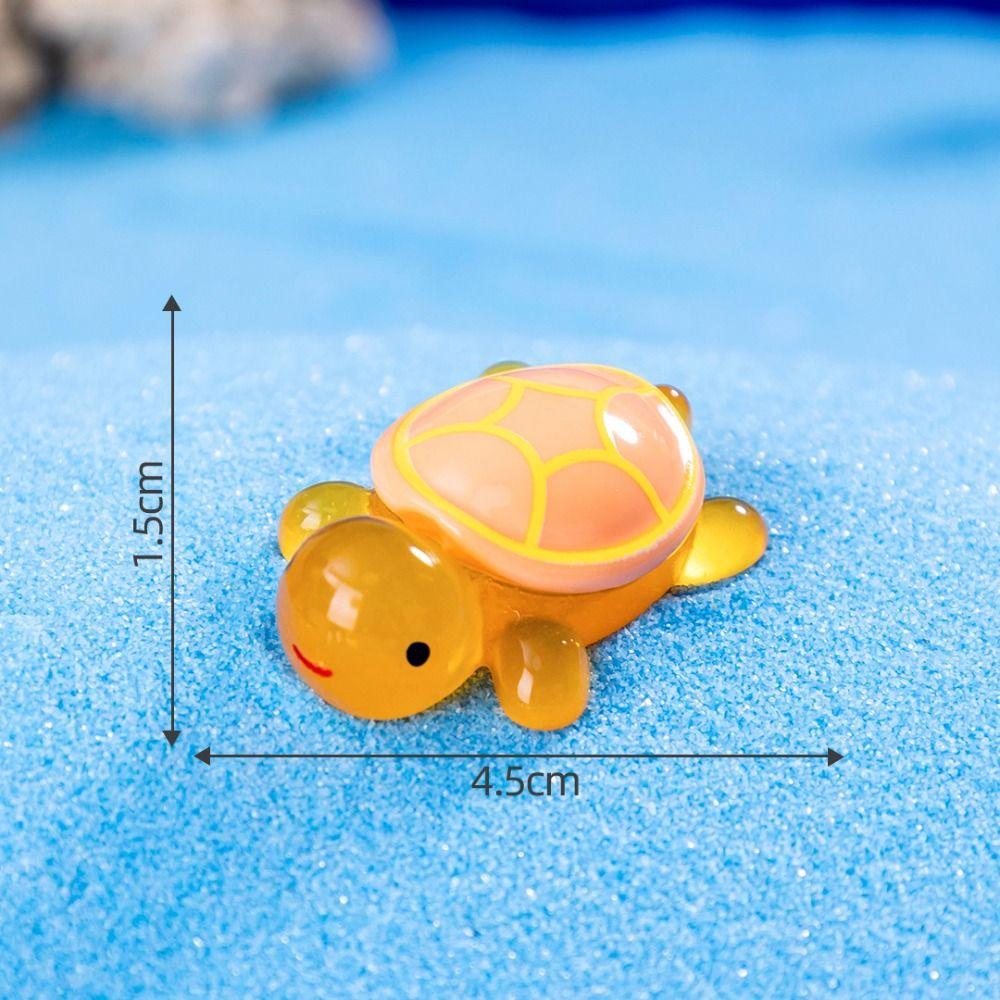 Light In The Dark Mini Luminous Turtles Ornament Cartoon Turtle Statue Aquarium