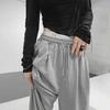 "Women's High Waist Drawstring Harem Pants - Slim, Casual, Versatile, Wide-Leg Bloomers"