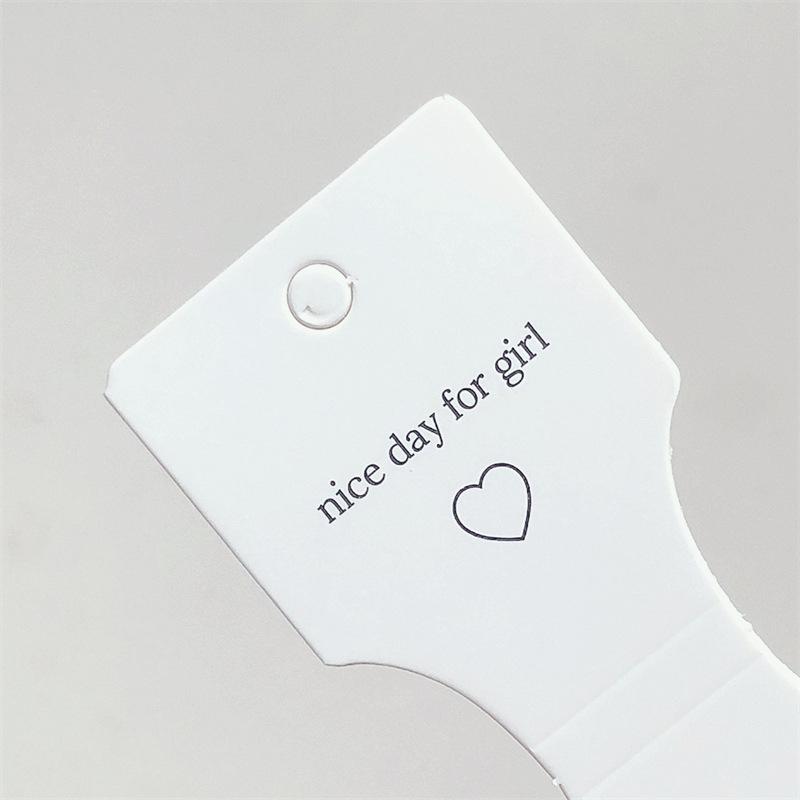 50 шт. сложенные пополам карточки для аксессуаров для волос картонные этикетки для показа карточек веревка для волос упаковочная карточка подвесная бирка картонная этикетка