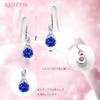YUIITU earrings ladies shine zirconia hook sway silver Compatible with metal allergies woman drop simple present wedding anniversary birthday commute