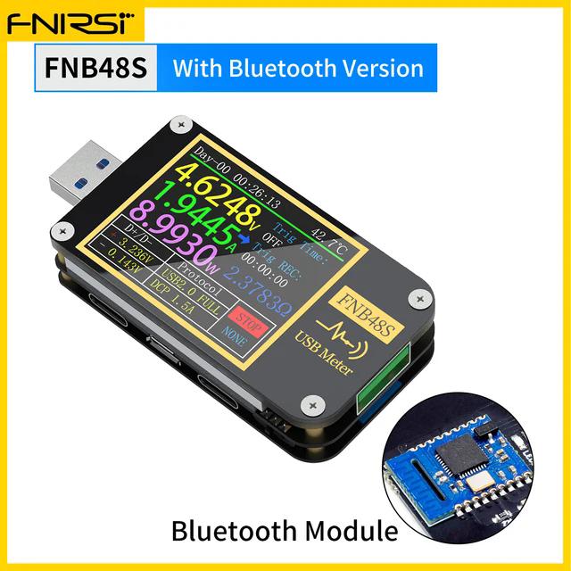 FNB48S PD триггер Вольтметр амперметр Ток и Вольтметр USB тестер QC4 + PD3.0 2.0 PPS протокол быстрой зарядки тест емкости