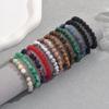 Набор браслетов из натуральных камней с геометрической формой, разноцветные браслеты с высококачественным дизайном, подходят для мужчин и женщин.