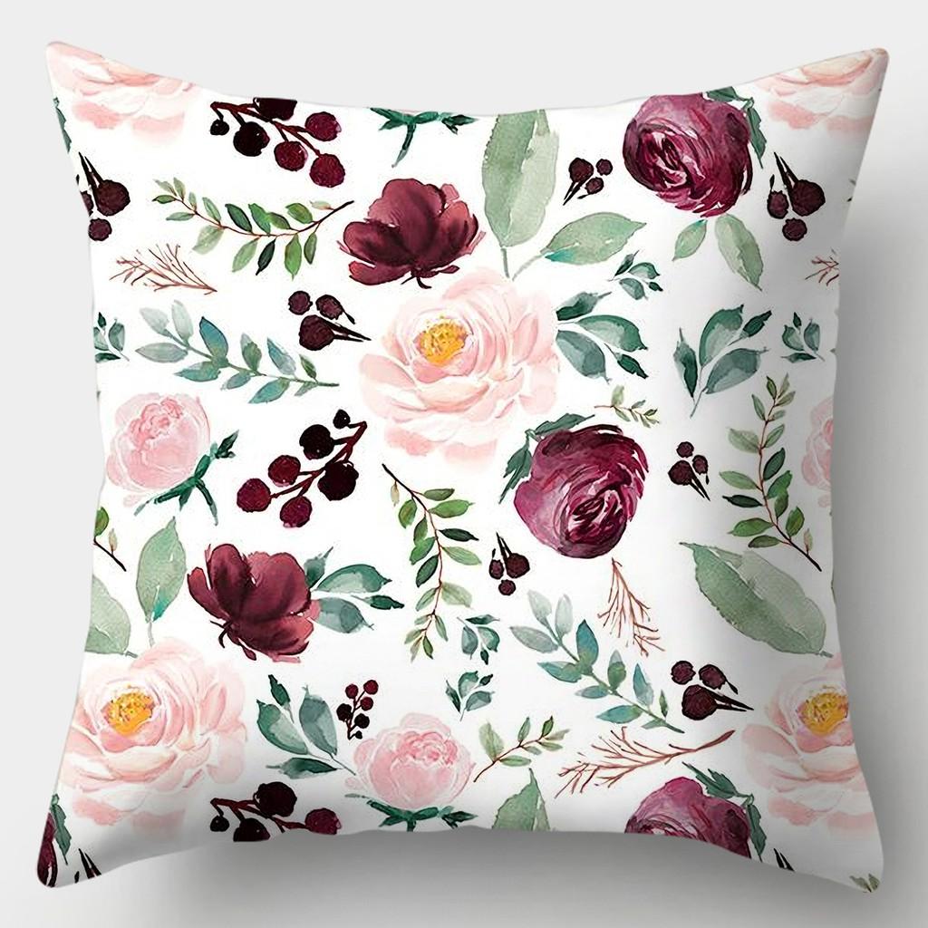 Наволочка Fresh Style 45 см X 45 см, квадратная наволочка для дивана, чехол для подушки с красивыми цветами