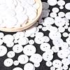 Resin Sewing Button Scrapbooking Round White Black 2 Holes 9/10/11.5/15/18/20/23/25 Mm