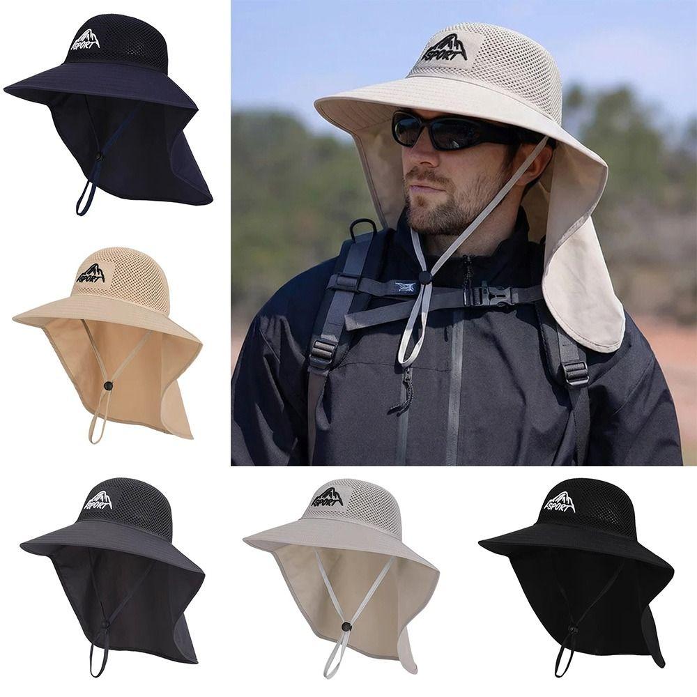 Neck Protection Fishing Hat Wide Brim Panama Hat Unisex Sun Caps Summer