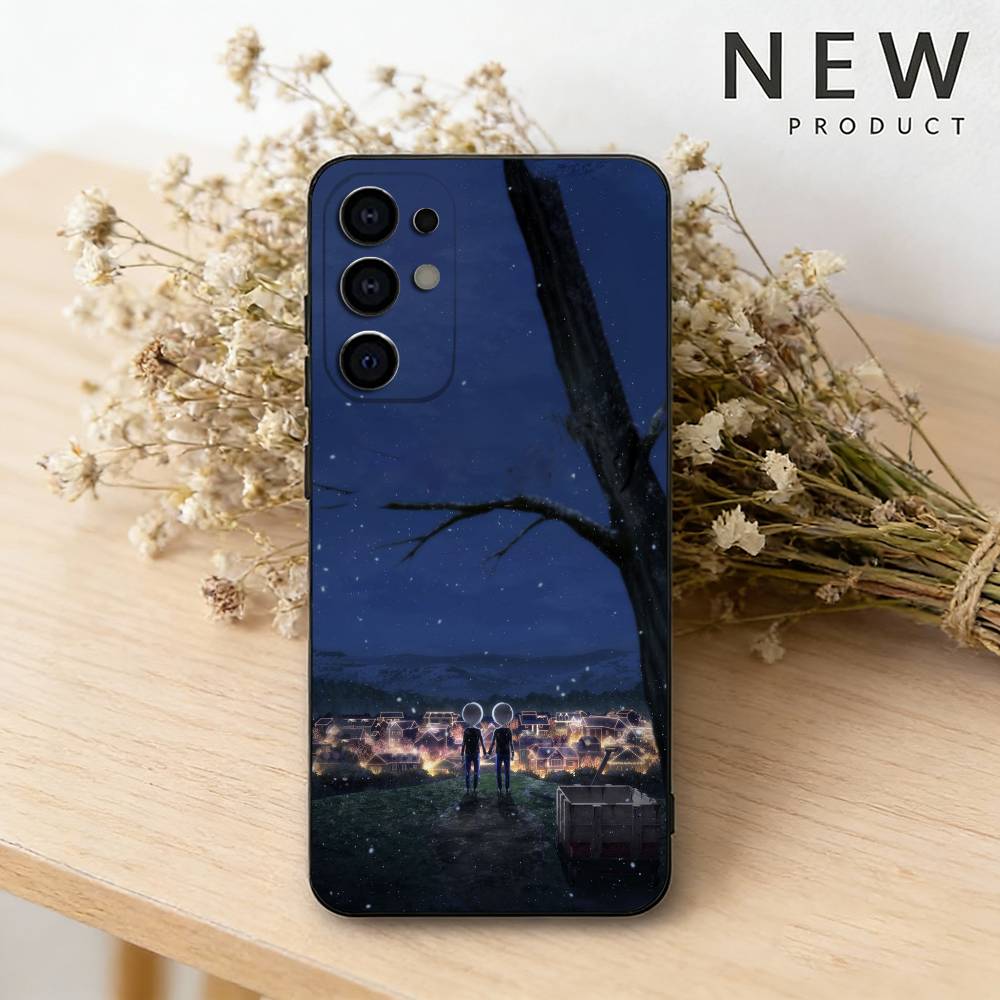 Чехол для телефона аниме Миги и Д-Дали для Samsung S26,25,24,23,22,30,21,10,9,Ultra,Plus,Lite Черный мягкий чехол