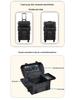 Qihui Large Capacity Double Layer Makeup Travel Case - Mobile Beauty Artist Trolley Box