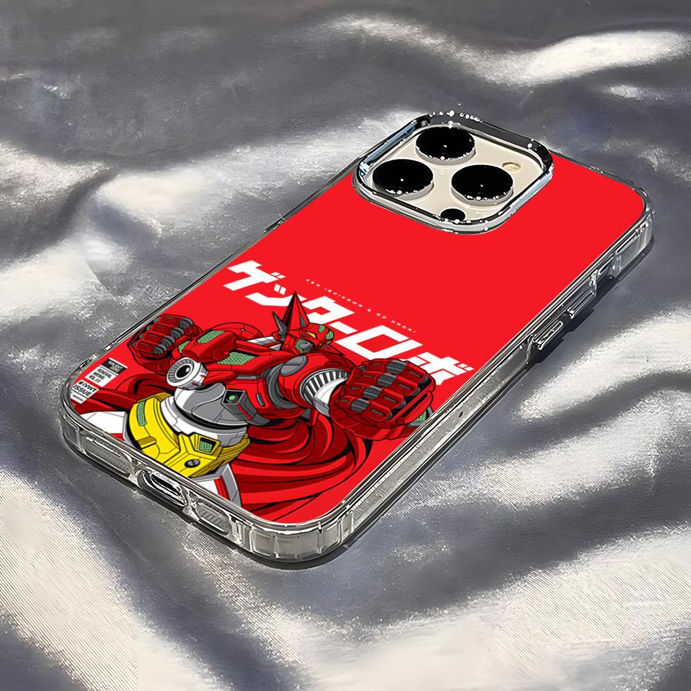 Чехол для телефона Getter Robo для iPhone 17 Pro Max 16 15 14 Pro Max iPhone 13 Pro Max 11 Plus Прозрачная крышка